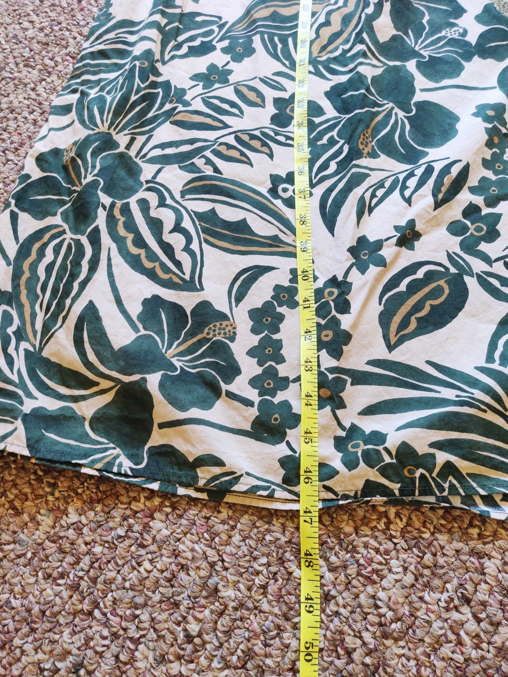 Green and Cream Floral Midi Dress like Boden style M - Picture 5 of 9